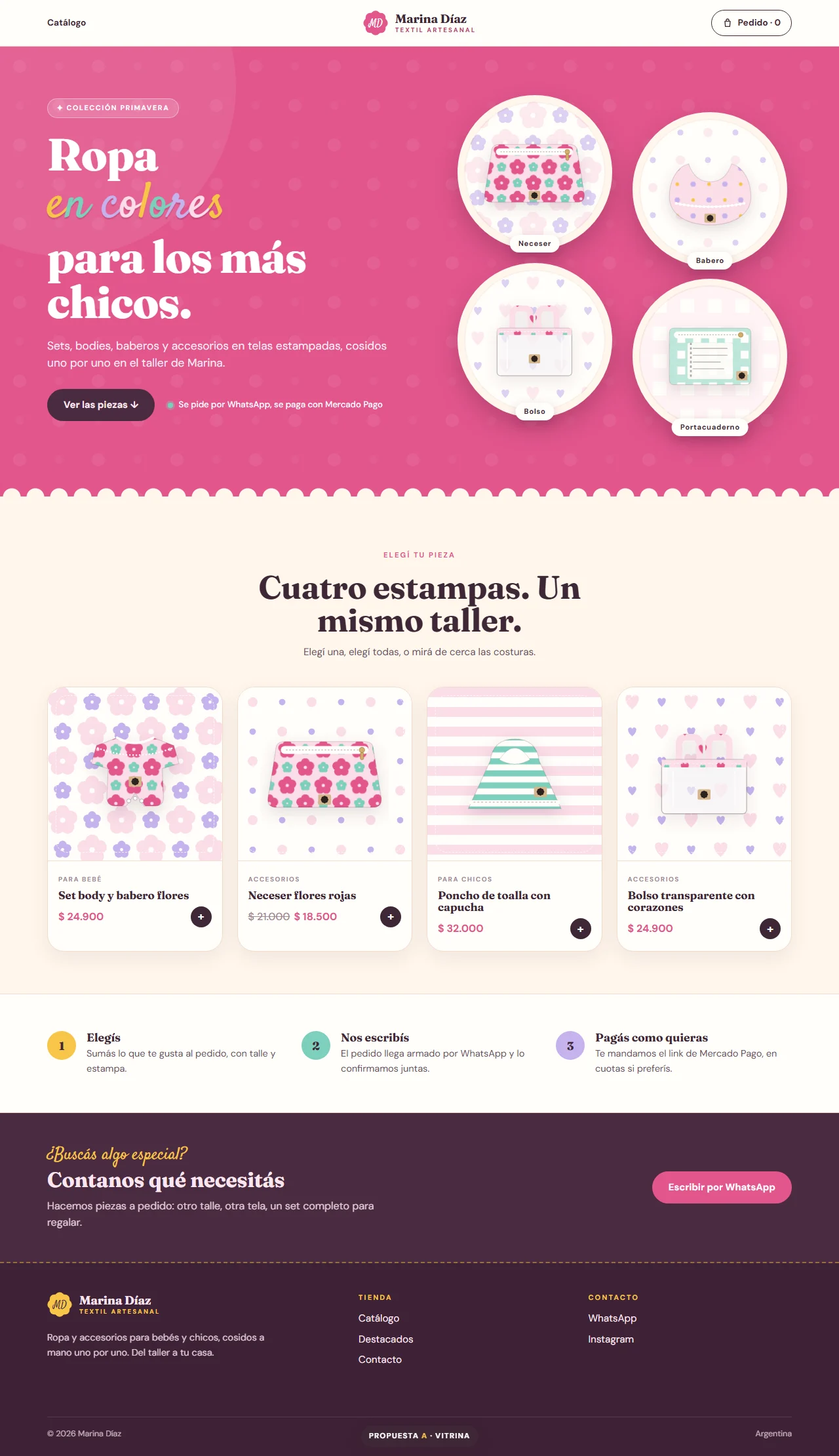 propuesta A · vitrina