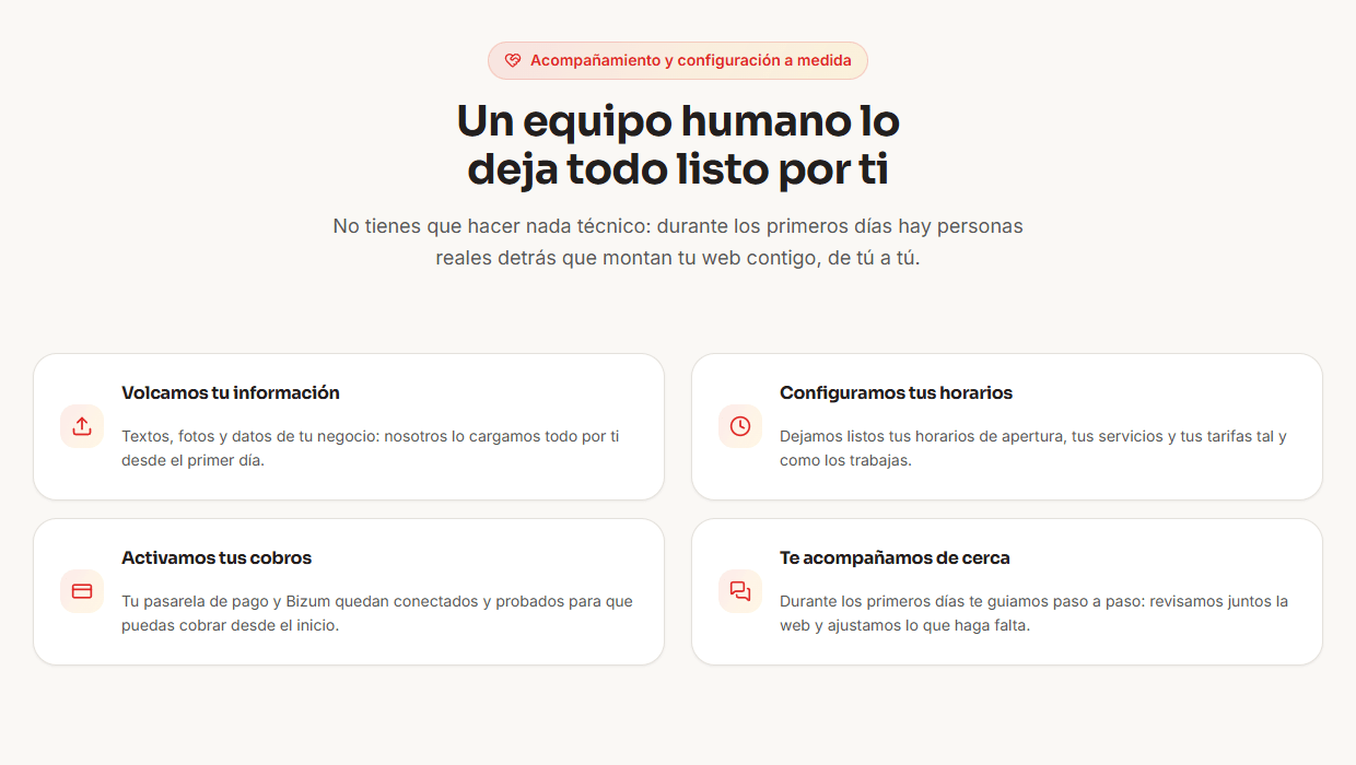 configuración a medida