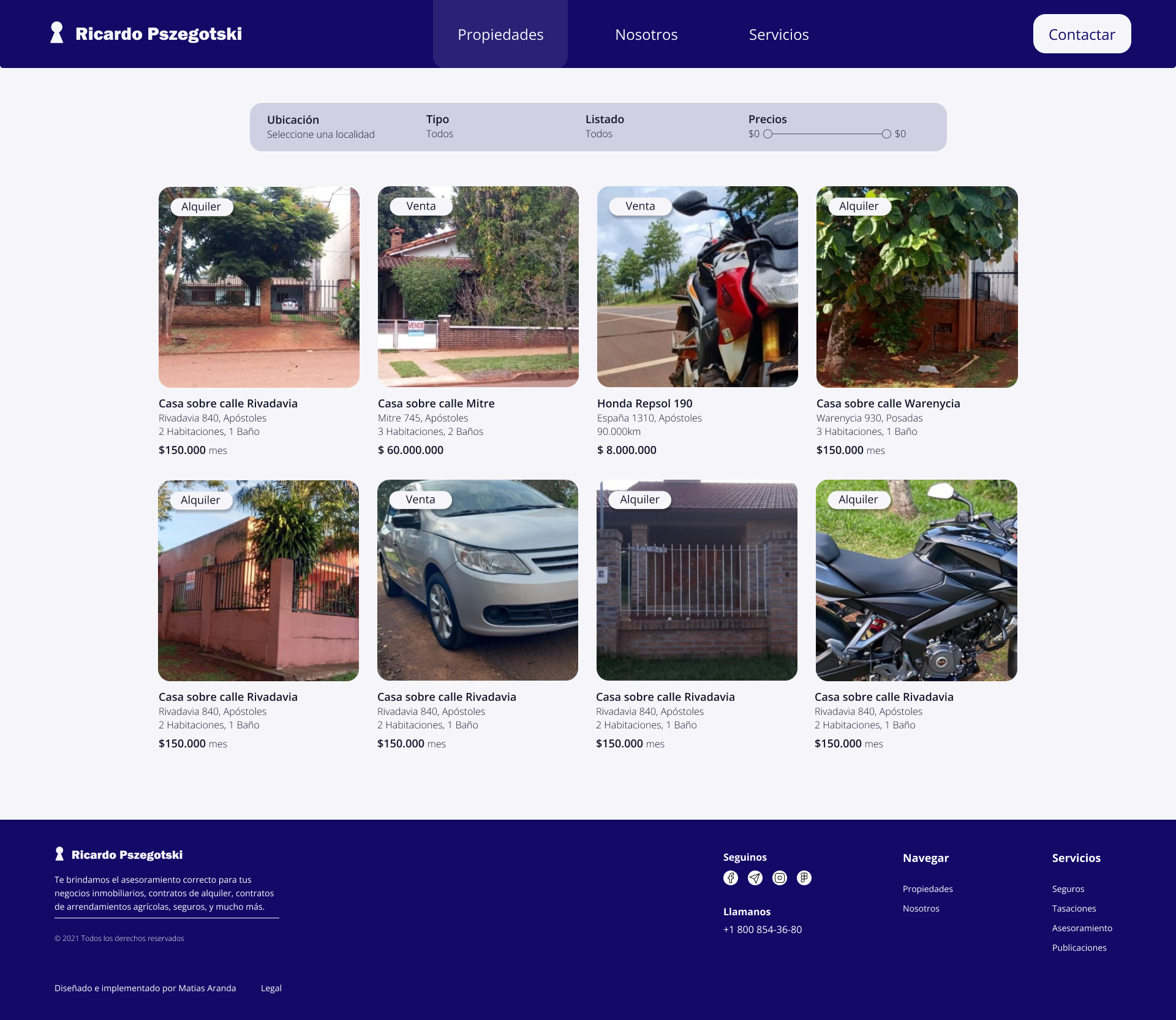 New Ricardo Pszegotski website
