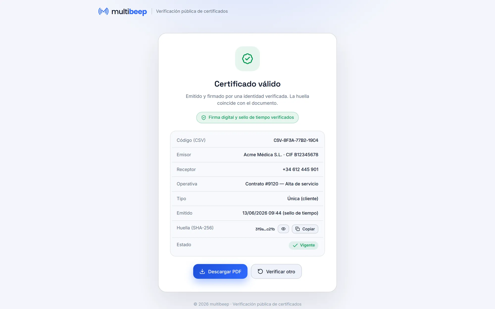 A public page to check any certificate