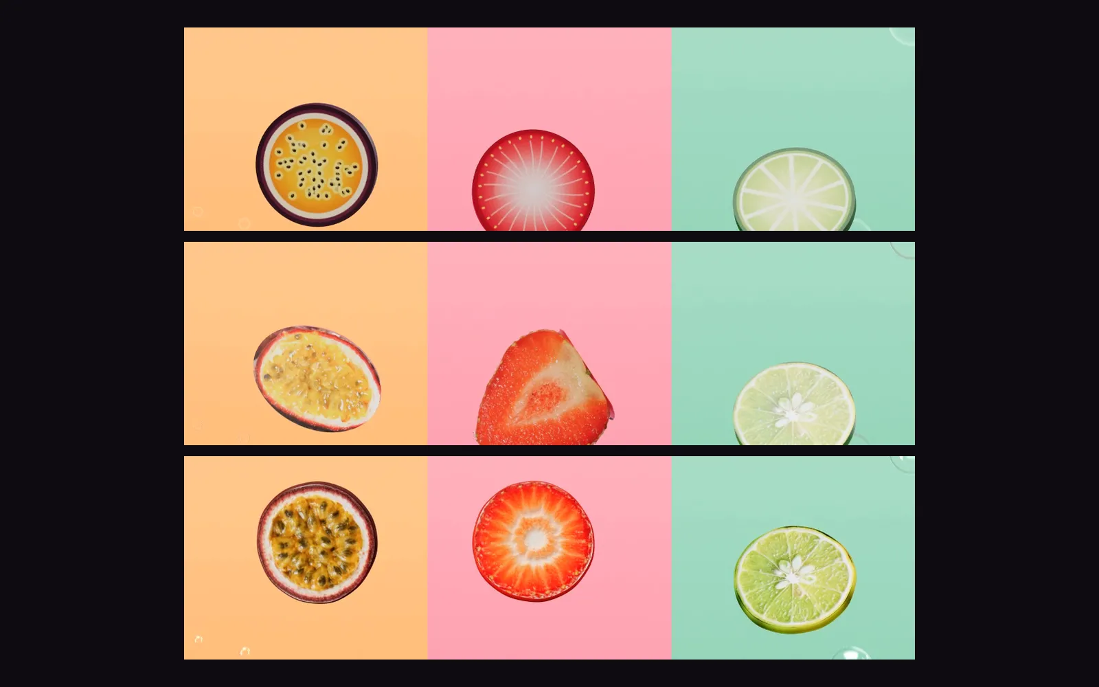 Three takes on the fruit