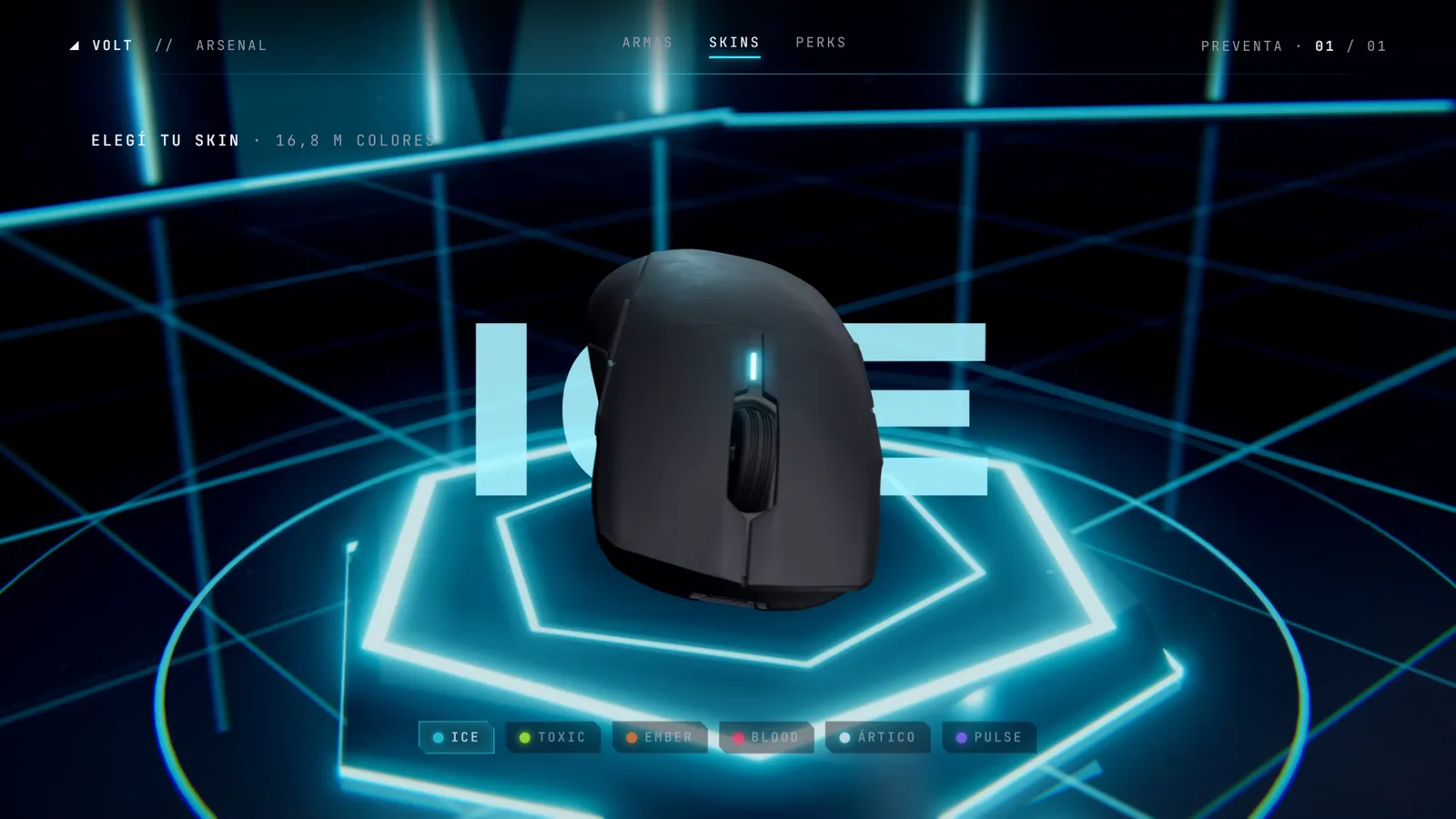 elegí tu skin · ice